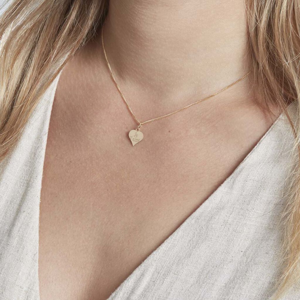 Pendentif Eudocie Coeur Message Or Jaune - Pendentifs Femme | Histoire d’Or