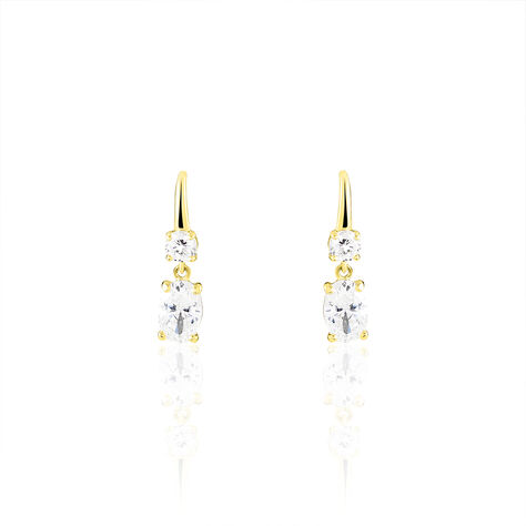 Boucles D'oreilles Pendantes Gulbeyaz Or Jaune Oxyde De Zirconium - Boucles d'oreilles pendantes Femme | Histoire d’Or