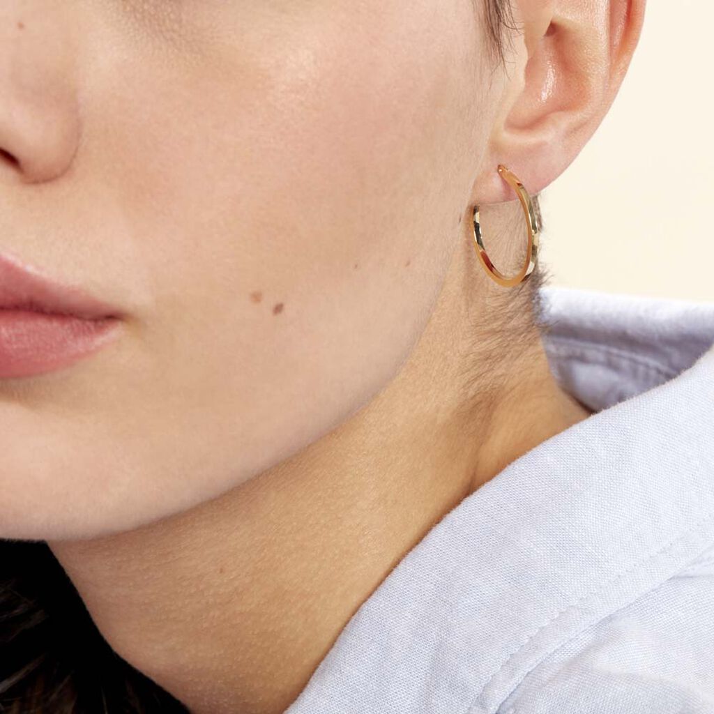 Créoles Thyrza Or Jaune - Boucles d'oreilles créoles Femme | Histoire d’Or