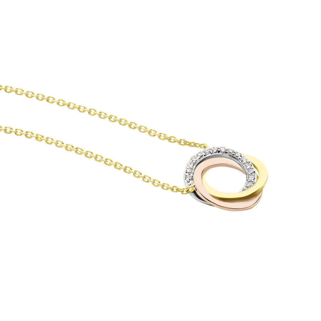 Collier Daphnee Or Tricolore Diamant - Colliers Femme | Histoire d’Or