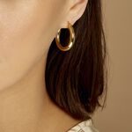 Cr&eacute;oles Adama Acier Jaune - Boucles d'oreilles cr&eacute;oles Femme | Histoire d&rsquo;Or