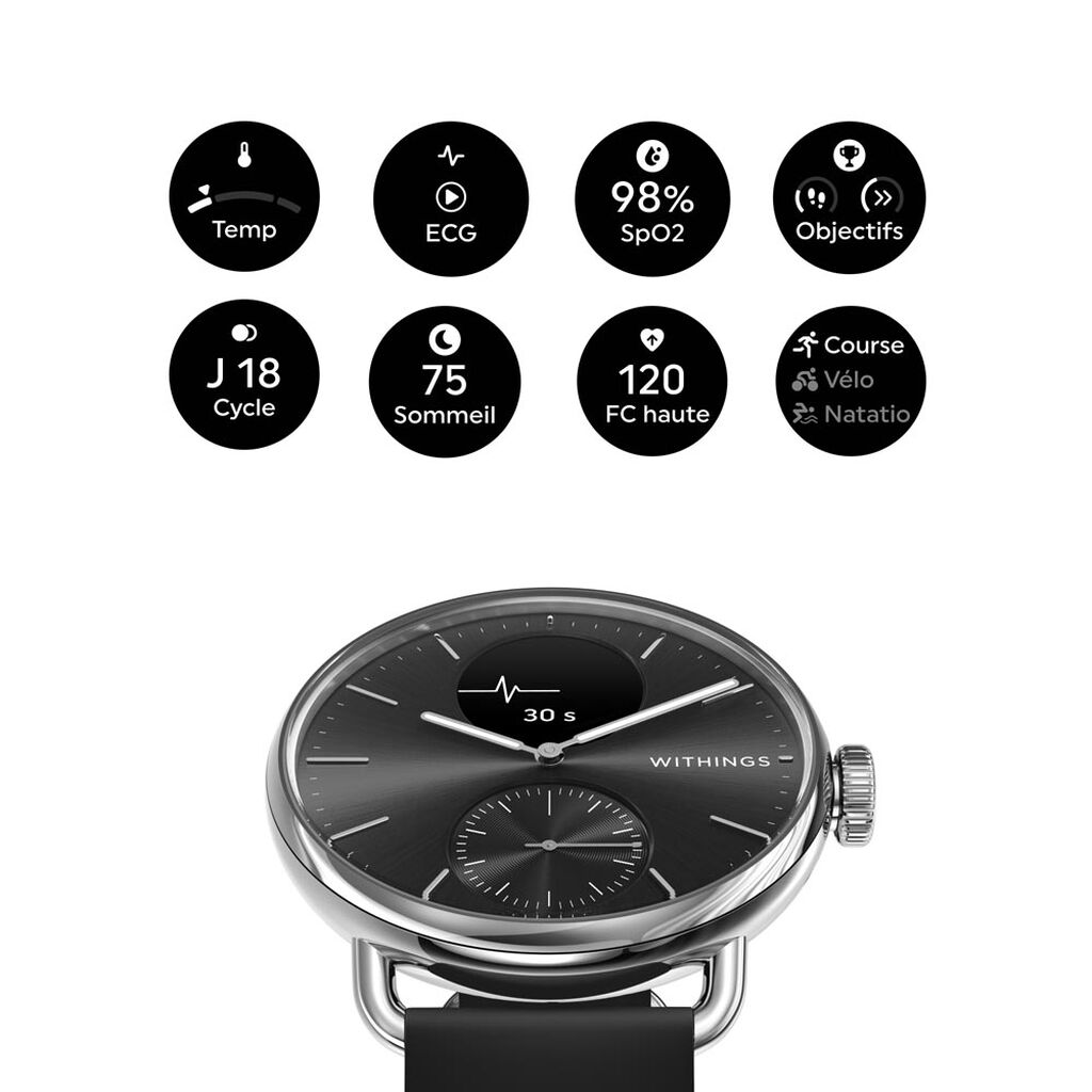Montre Connectée Withings Scanwatch 2 - Montres connectées Femme | Histoire d’Or