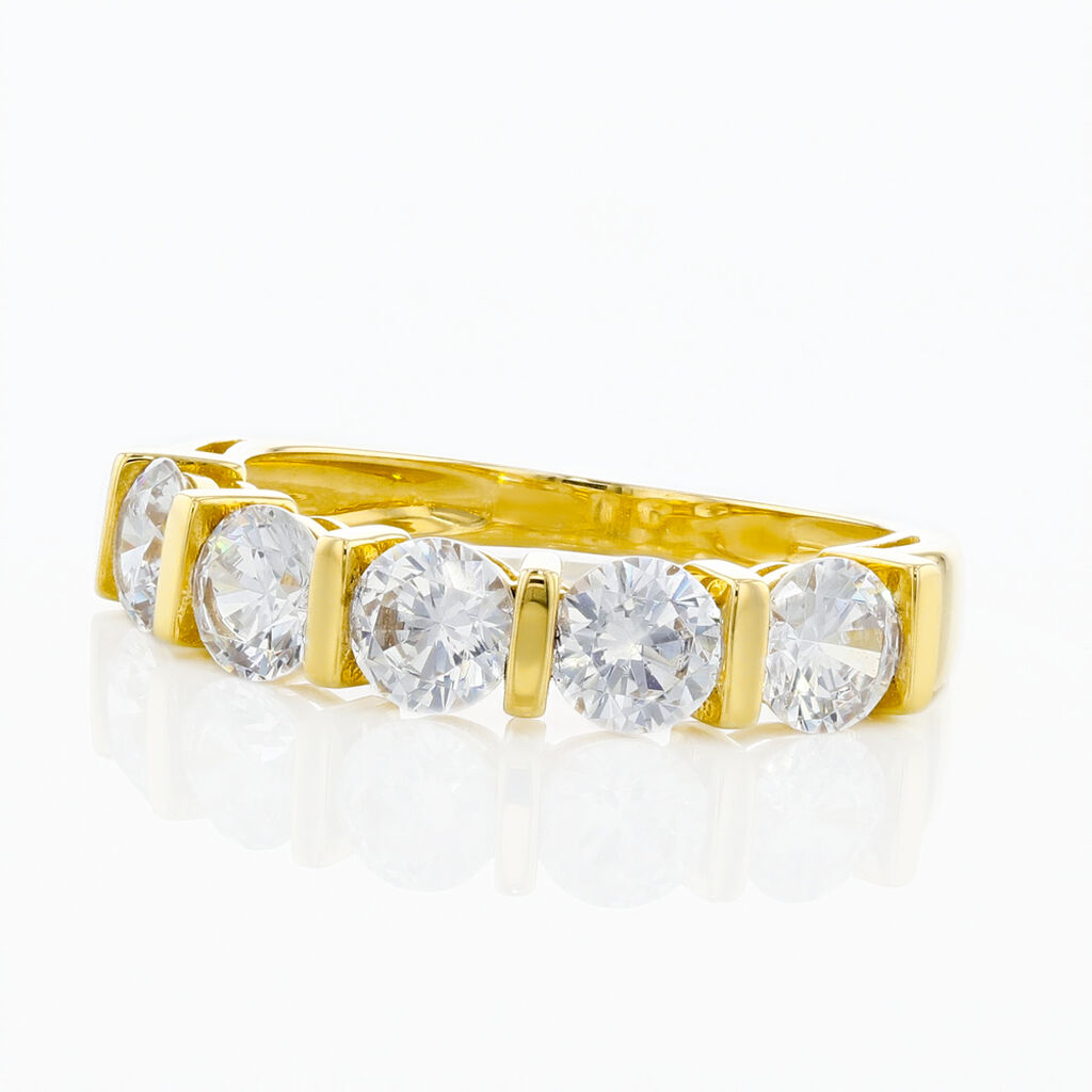 Bague Lyana Or Jaune Oxyde De Zirconium - Bagues avec pierre Femme | Histoire d’Or