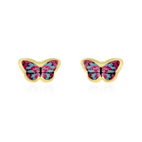 Boucles D'oreilles Puces Aurida Papillon Or Jaune - Clous d'oreilles Enfant | Histoire d’Or