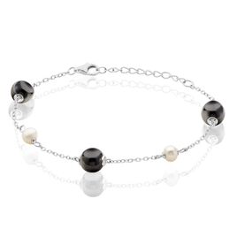 Bracelet Lucia Cera Argent Blanc Perle De Culture Et Céramique - Bracelets fantaisie Femme | Histoire d’Or