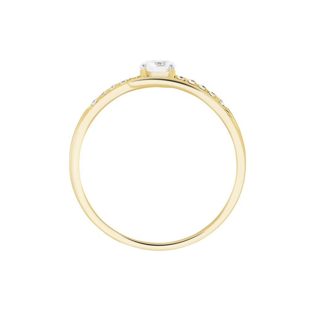 Bague Or Jaune Daegan Oxydes De Zirconium - Bagues solitaires Femme | Histoire d&rsquo;Or