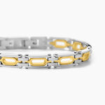 Bracelet Jourdan Wild Acier Blanc Et Jaune - Bijoux sans pierre Homme | Histoire d&rsquo;Or