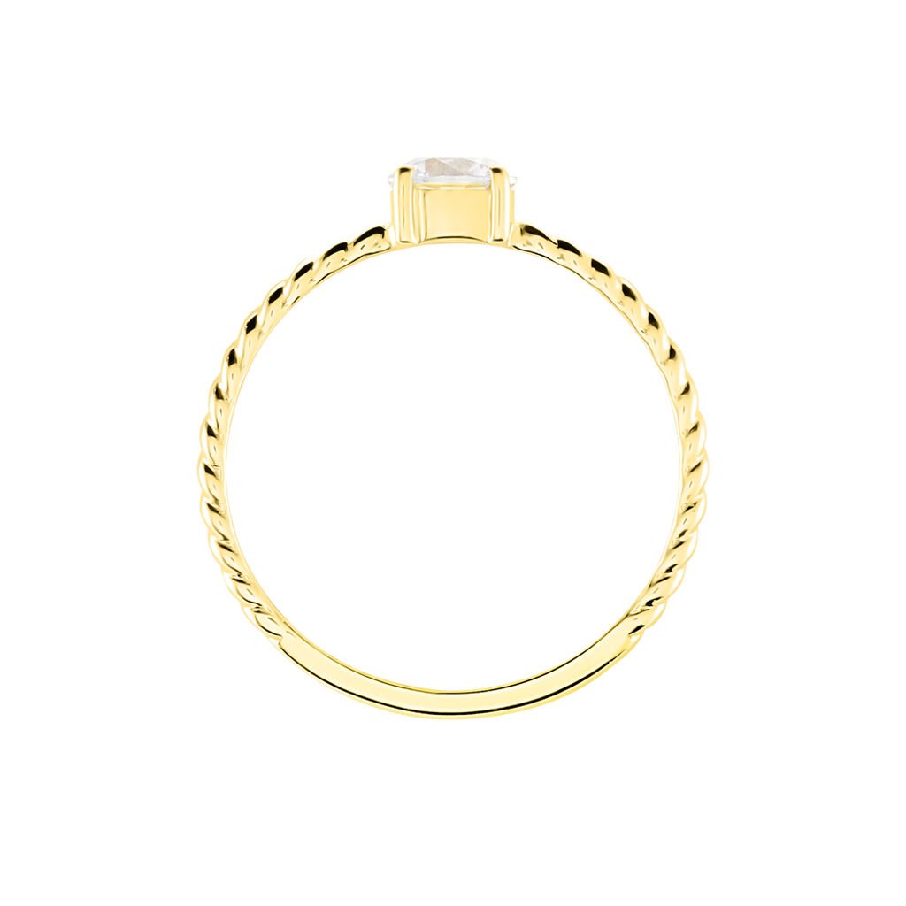 Bague Cymbeline Or Jaune Oxyde De Zirconium - Bagues solitaires Femme | Histoire d’Or