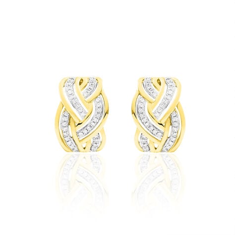 Boucles D'oreilles Puces Leopoldine Or Jaune Diamant - Boucles d'oreilles pendantes Femme | Histoire d&rsquo;Or