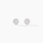 Boucles D'oreilles Puces Fatiana Or Blanc Diamant - Clous d'oreilles Femme | Histoire d&rsquo;Or