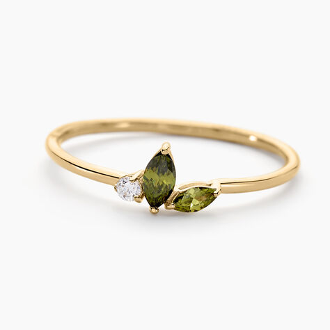 Bague Paulia Plaqué Or Jaune Oxyde De Zirconium - Bagues avec pierre Femme | Histoire d’Or