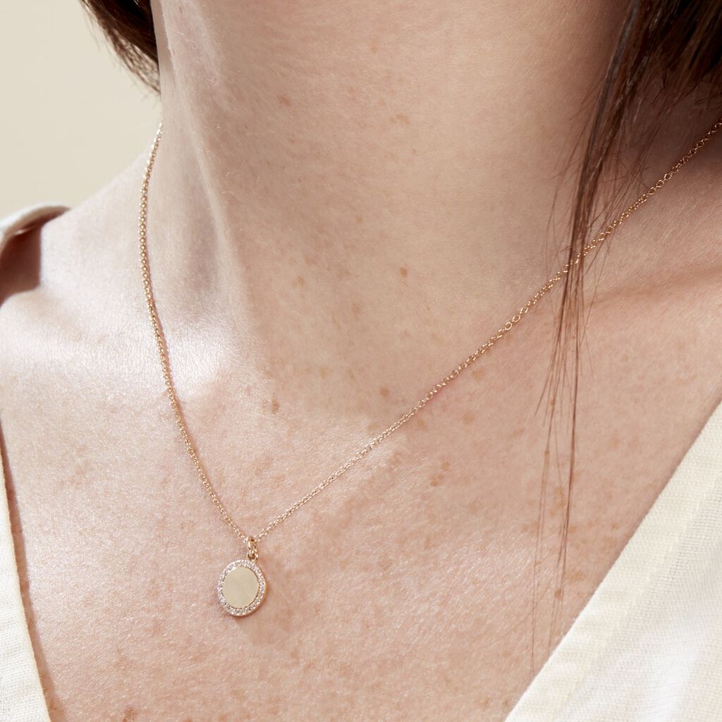 Collier Nehemiah Plaque Or Oxyde De Zirconium - Colliers fantaisie Femme | Histoire d’Or