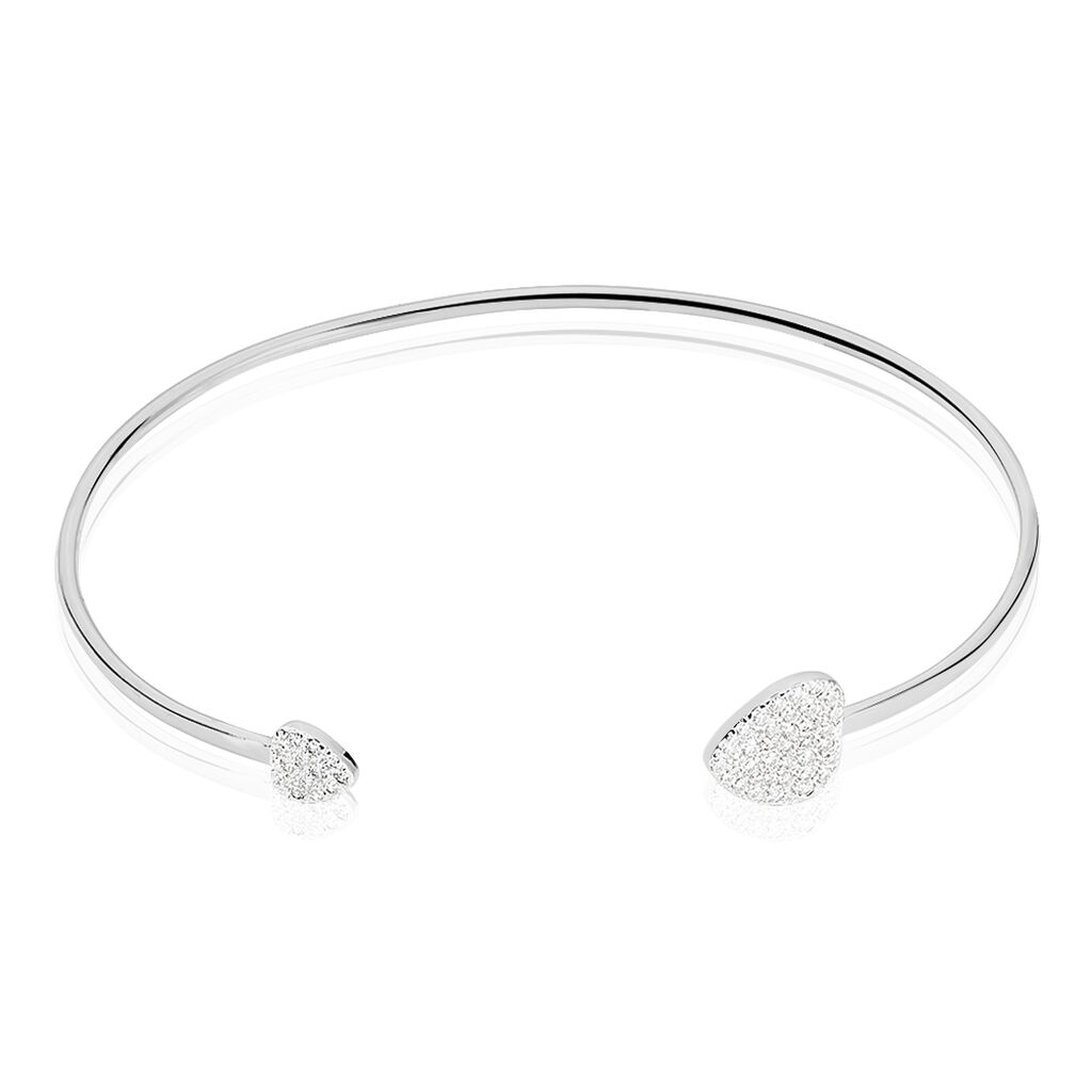 Bracelet Jonc Domitylle Argent Blanc Oxyde De Zirconium - Bracelets joncs Femme | Histoire d&rsquo;Or