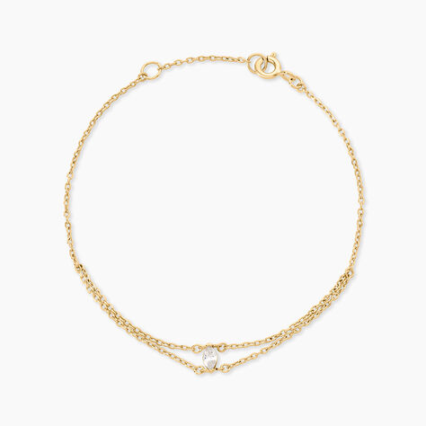 Bracelet Sparkle Argent Dor&eacute; A L'Or 750/1000 Oxyde De Zirconium - Bracelets Femme | Histoire d&rsquo;Or