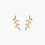 Boucles D'oreilles Puces Palmiro Or Jaune Diamant - Clous d'oreilles Femme | Histoire d&rsquo;Or
