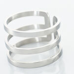 Bague Ajustable Adel Acier Blanc - Bagues fantaisie Femme | Histoire d&rsquo;Or