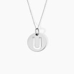 Pendentif Elio U Argent Blanc - Pendentifs Famille | Histoire d&rsquo;Or