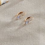 Boucles D'oreilles Pendantes Gulbeyaz Or Jaune Oxyde De Zirconium - Boucles d'oreilles pendantes Femme | Histoire d&rsquo;Or