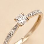 Bague Solitaire Hemera Or Jaune Diamant - Bagues solitaires Femme | Histoire d&rsquo;Or