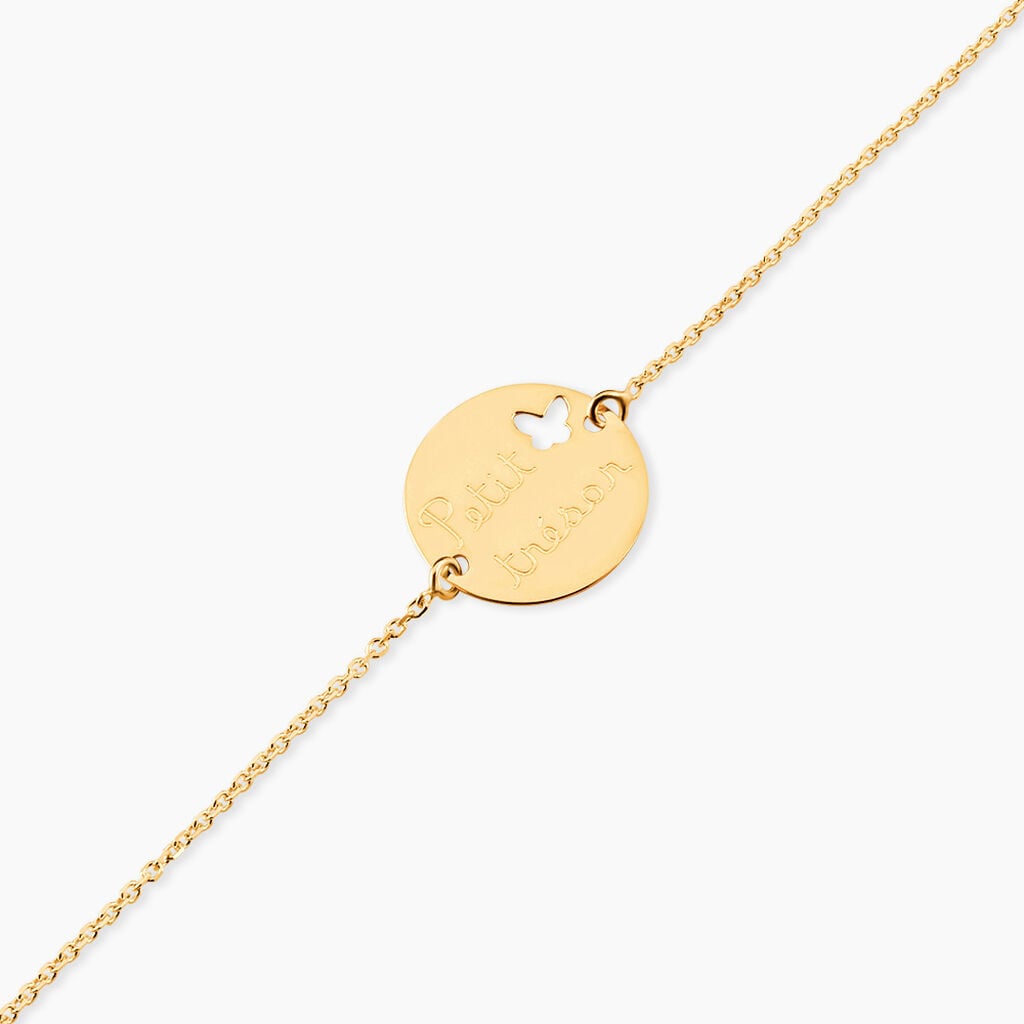 Bracelet Benedicte Message Or Jaune - Bracelets Naissance Enfant | Histoire d&rsquo;Or