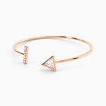 Bracelet Jonc Smita Argent Rose Oxyde De Zirconium - Bracelets joncs Femme | Histoire d&rsquo;Or