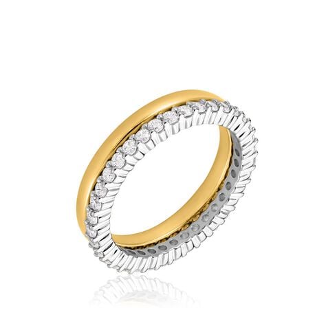 Bague Apia Argent Bicolore Oxyde De Zirconium - Bagues avec pierre Femme | Histoire d’Or