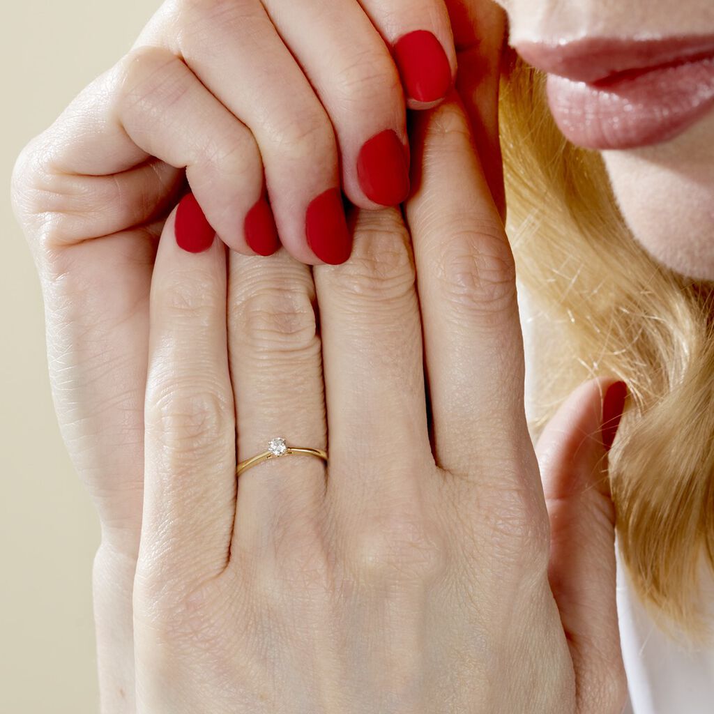 Bague Solitaire Aphrodite Or Jaune Diamant - Bagues solitaires Femme | Histoire d’Or