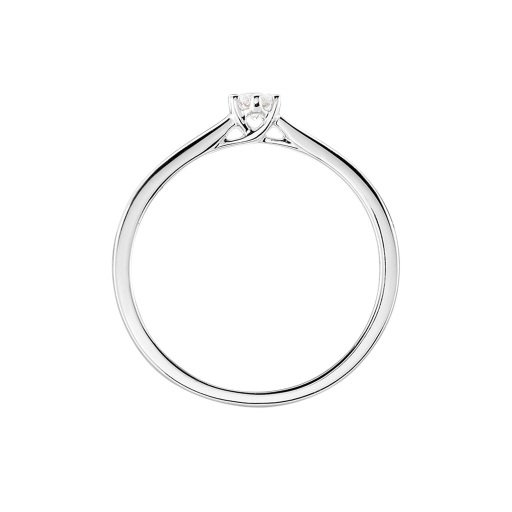 Bague Solitaire Athena Or Blanc Diamant - Bagues solitaires Femme | Histoire d’Or