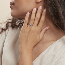 Bague Solitaire Micheline Or Bicolore Oxyde De Zirconium - Bagues solitaires Femme | Histoire d’Or