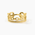 Bague Eva Acier Jaune - Bagues fantaisie Femme | Histoire d&rsquo;Or