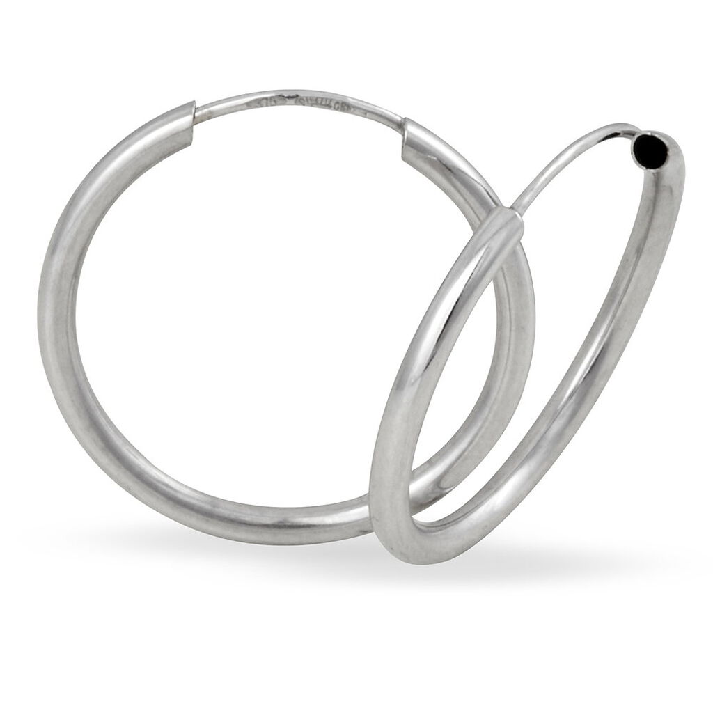 Créoles Valencina Or Blanc - Boucles d'oreilles créoles Femme | Histoire d’Or