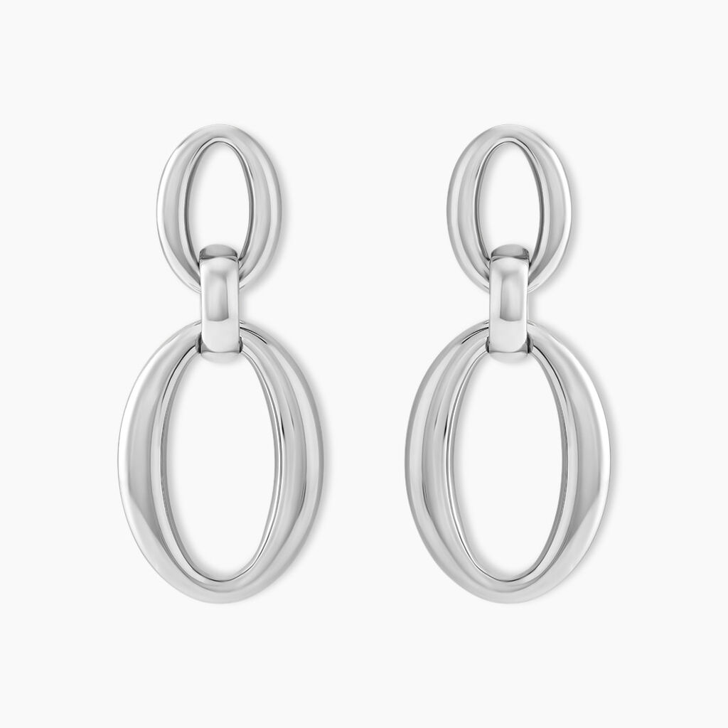 Boucles D'oreilles Pendantes Zeilah Acier Blanc - Boucles d'oreilles fantaisie Femme | Histoire d&rsquo;Or