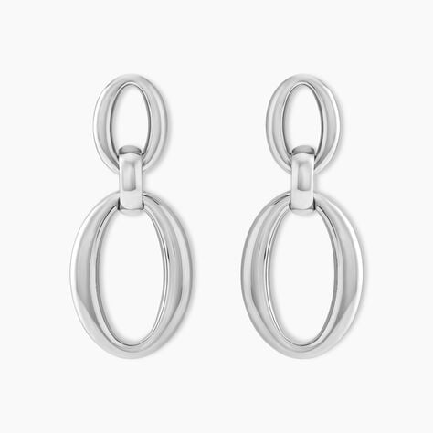 Boucles D'oreilles Pendantes Zeilah Acier Blanc - Boucles d'oreilles fantaisie Femme | Histoire d&rsquo;Or