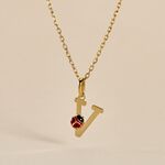 Pendentif Helidie Coccinelle Lettre Or Jaune - Pendentifs Enfant | Histoire d&rsquo;Or