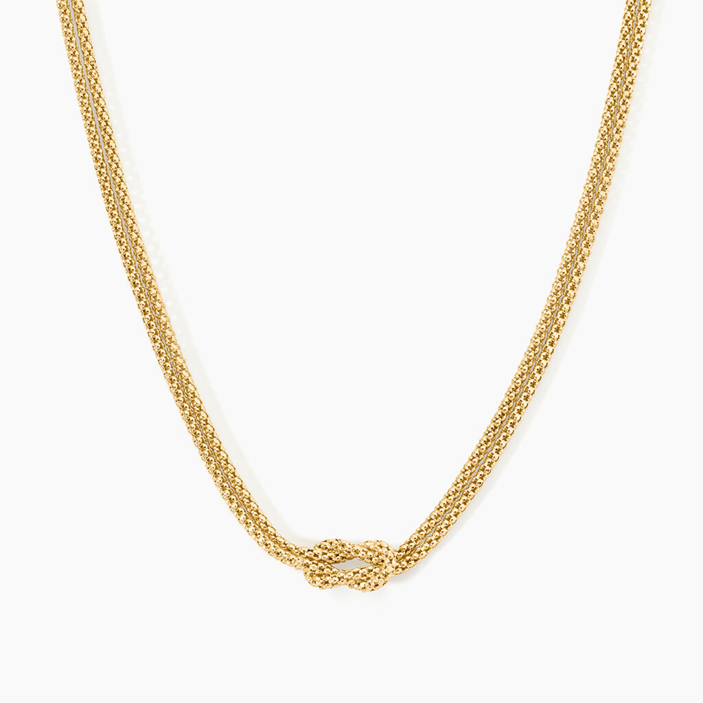 Collier Cyndel Argent Dor&eacute; A L'Or 750/1000 - Bijoux sans pierre Femme | Histoire d&rsquo;Or
