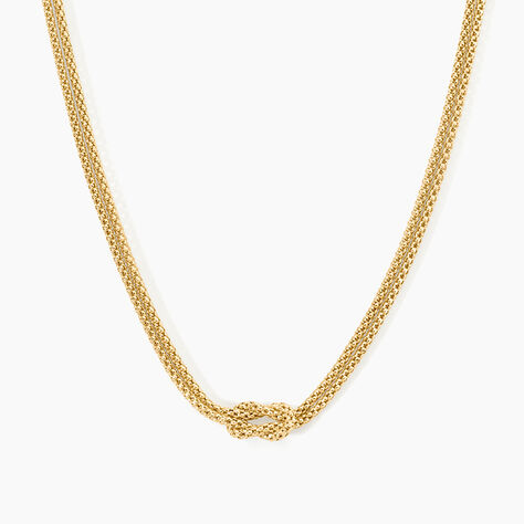 Collier Cyndel Argent Dor&eacute; A L'Or 750/1000 - Bijoux sans pierre Femme | Histoire d&rsquo;Or