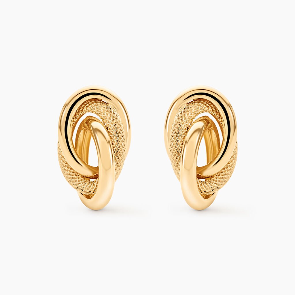 Boucles D'Oreilles Puces Nyx Or Jaune - Clous d'oreilles Femme | Histoire d&rsquo;Or