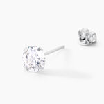 Boucles D'oreilles Puces Philia Argent Blanc Oxyde De Zirconium - Boucles d'oreilles fantaisie Femme | Histoire d&rsquo;Or