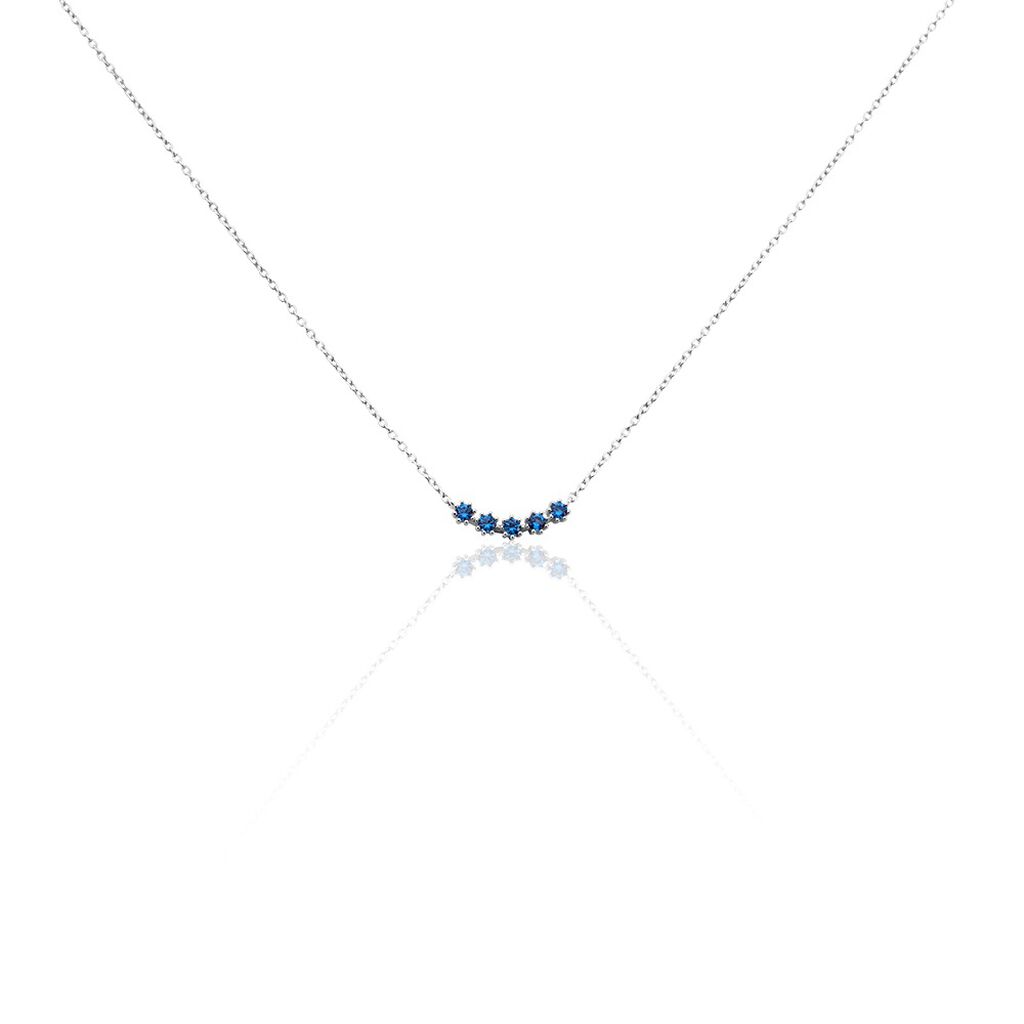 Collier Karrie Argent Blanc Oxyde De Zirconium - Colliers fantaisie Femme | Histoire d’Or