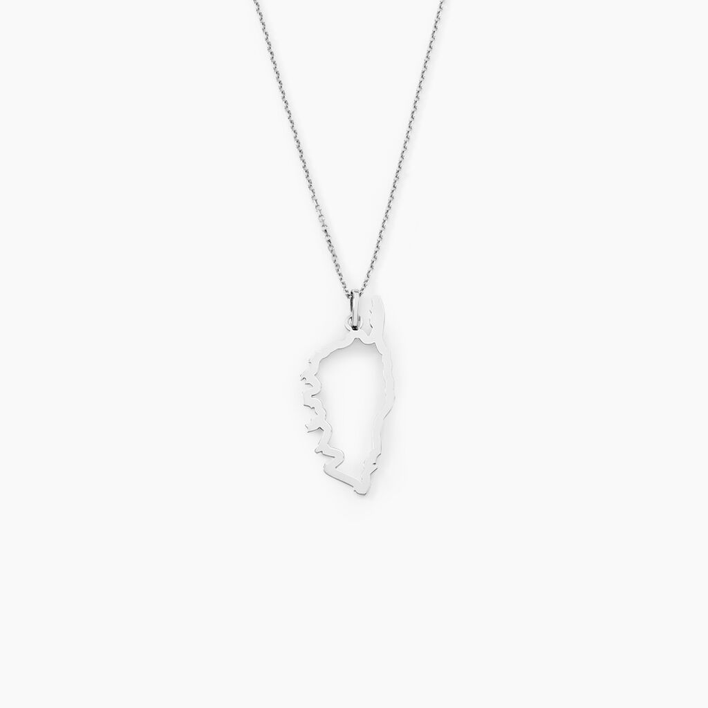 Pendentif Corsica Or Blanc - Pendentifs Famille | Histoire d’Or