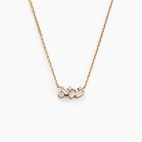 Collier Jardins D'hiver Plaqué Or Jaune Oxyde De Zirconium - Colliers Femme | Histoire d’Or