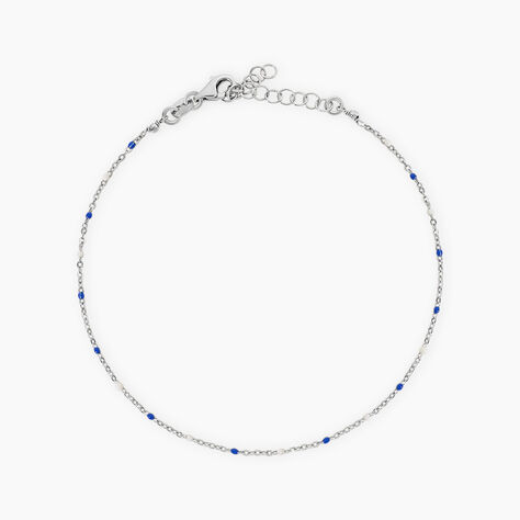Cha&icirc;ne De Cheville Sherie Argent Blanc - Cha&icirc;nes de cheville Femme | Histoire d&rsquo;Or