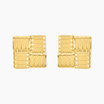 Boucles D'Oreilles Puces Lilly Acier Jaune - Boucles d'oreilles fantaisie Femme | Histoire d&rsquo;Or
