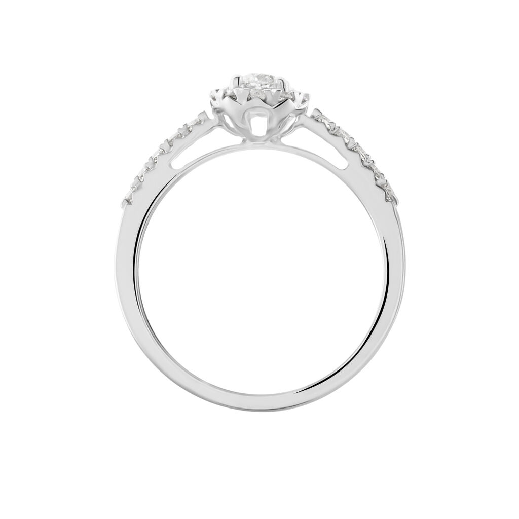 Bague Urbane Platine Blanc Diamant - Bagues solitaires Femme | Histoire d’Or