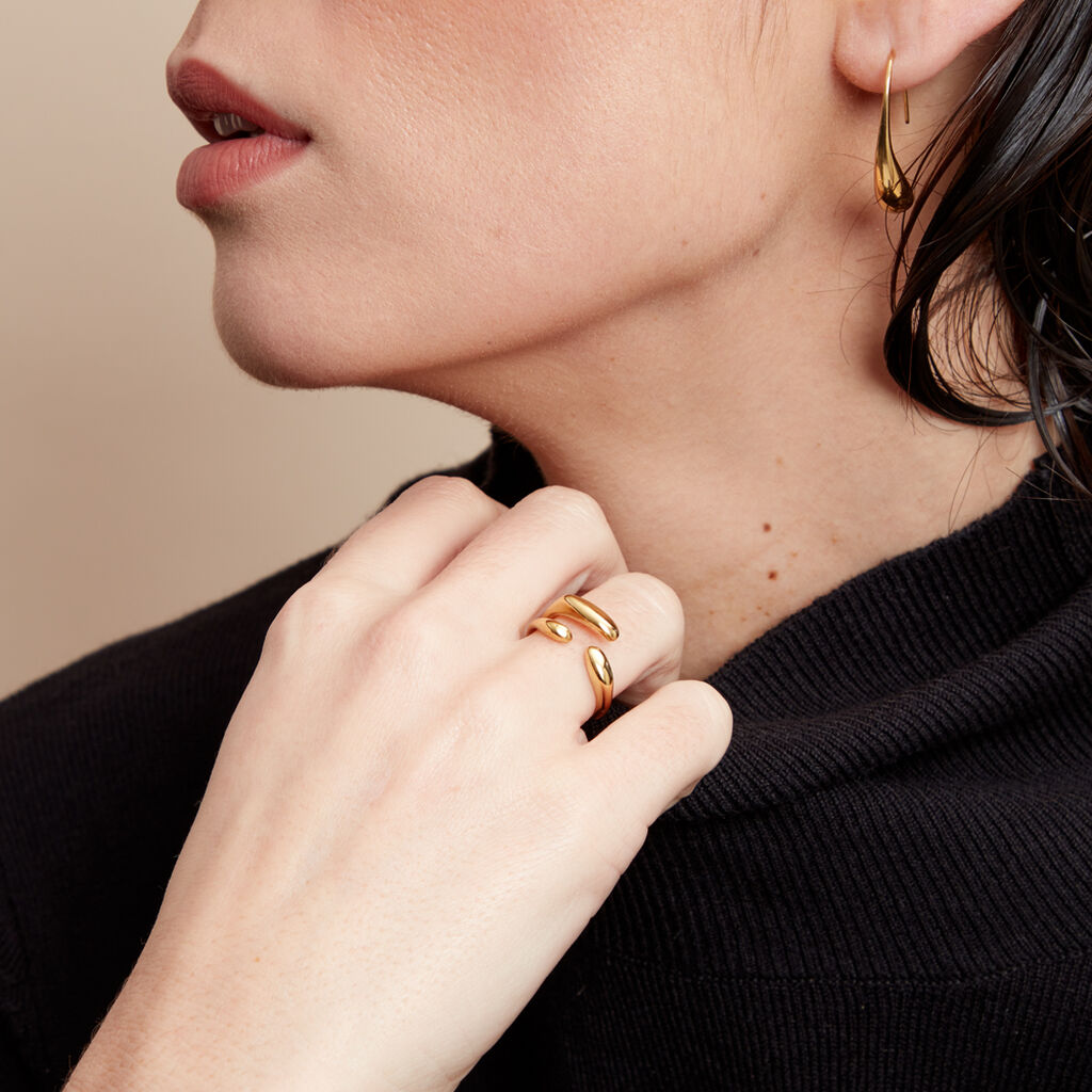 Bague Gold Aura Acier Jaune - Bagues fantaisie Femme | Histoire d’Or