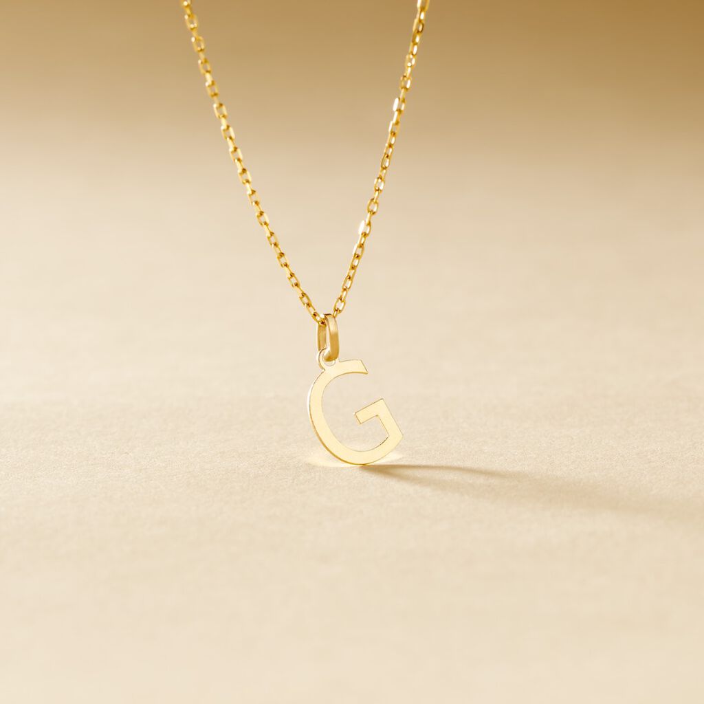 Pendentif Ionia Lettre Or Jaune - Pendentifs Famille | Histoire d&rsquo;Or
