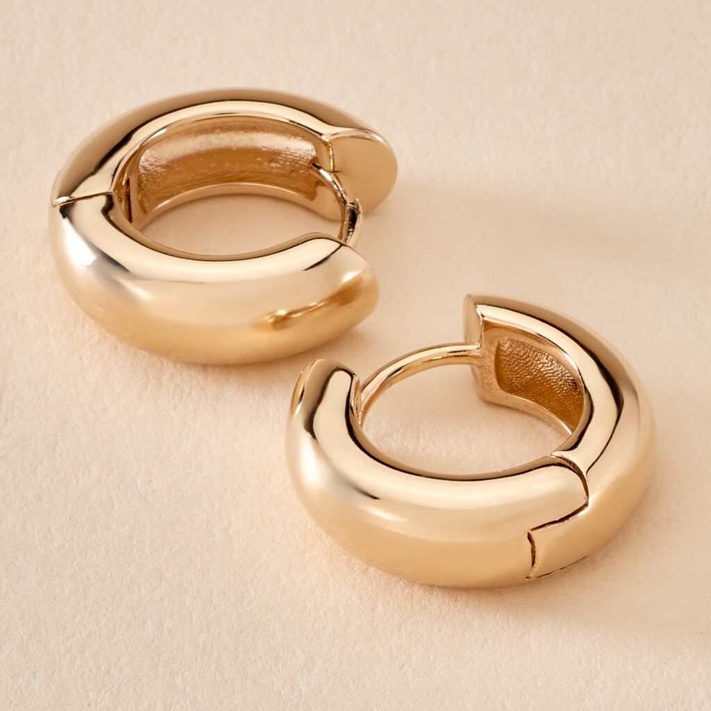 Créoles Ariane Plaqué Or Jaune - Boucles d'oreilles créoles Femme | Histoire d’Or