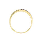 Bague Graphic Lines Or Jaune Oxyde De Zirconium - Bagues avec pierre Femme | Histoire d&rsquo;Or
