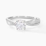 Bague Solitaire Maellyne Argent Blanc Oxyde De Zirconium - Bagues solitaires Femme | Histoire d&rsquo;Or