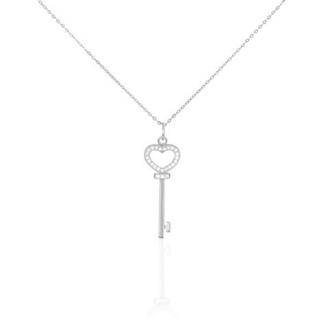 Collier Amy Argent Blanc Oxyde De Zirconium - Colliers fantaisie Femme | Histoire d’Or
